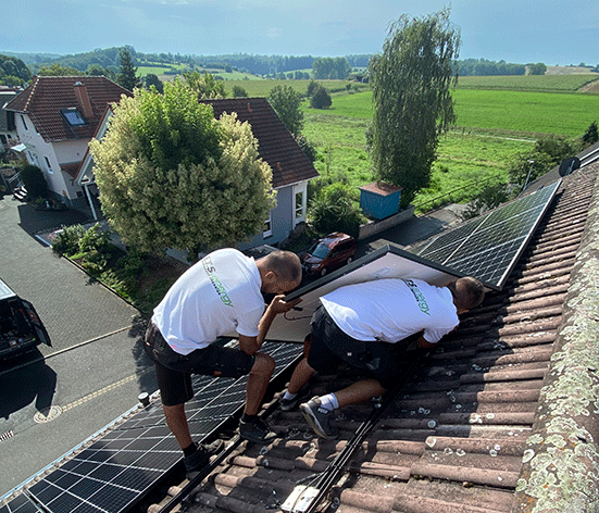 Photovoltaik - Montage der Module